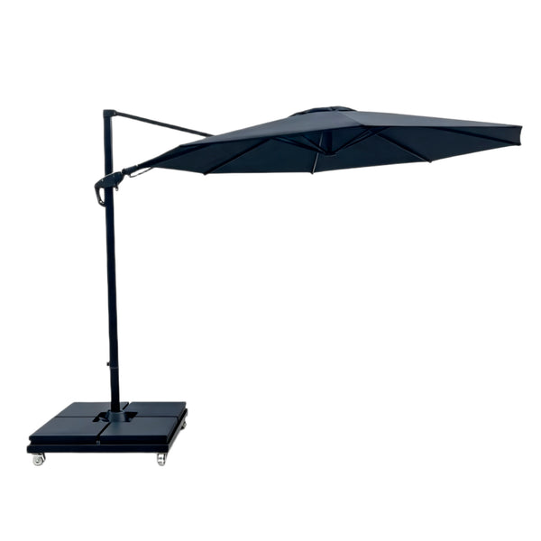 Ombrellone Lateral Redondo Monaco Preto