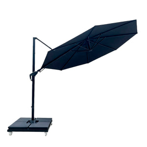 Ombrellone Lateral Redondo Monaco Preto