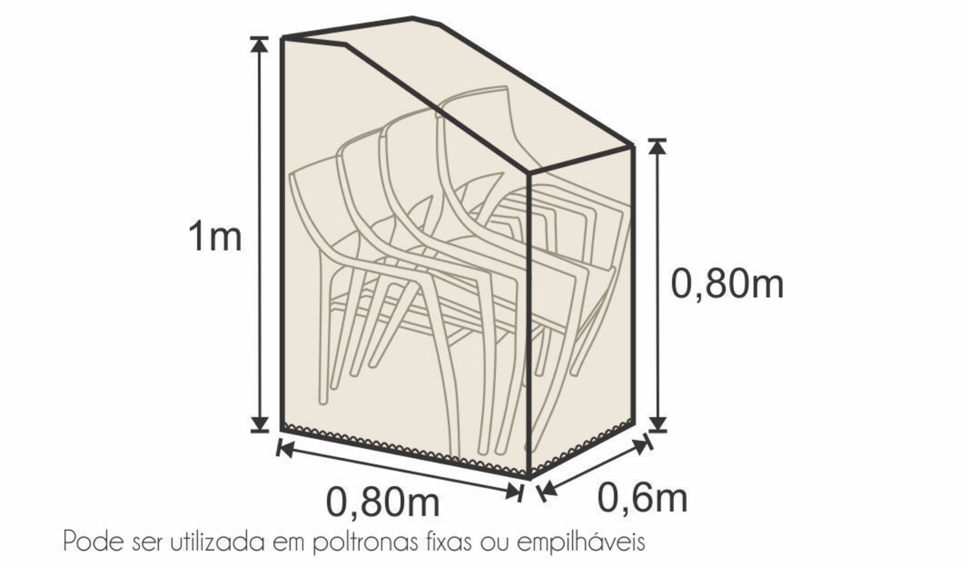 Imagem de Capa de Proteção Poltrona de Jantar M